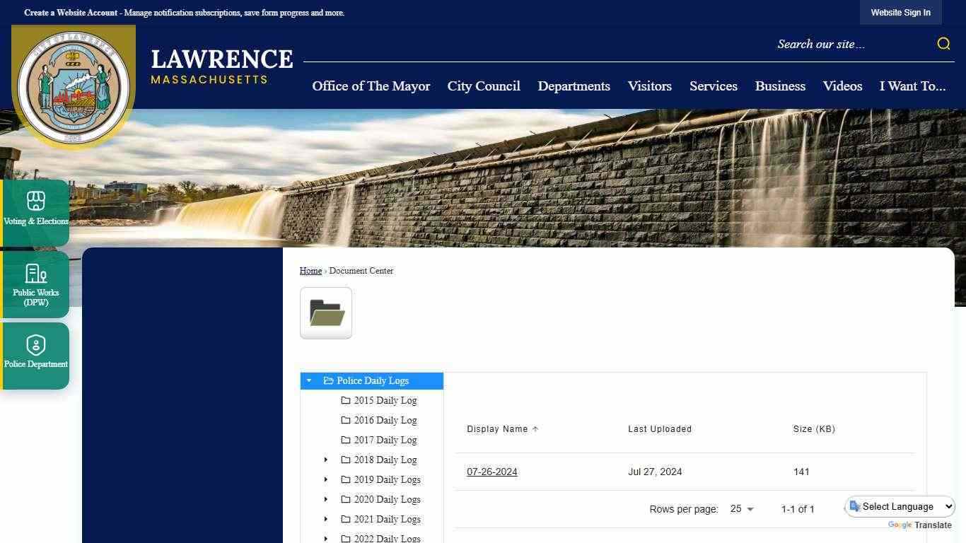Document Center • Lawrence, MA • CivicEngage